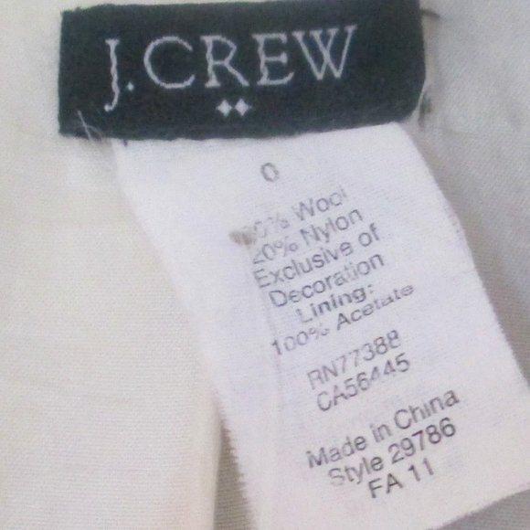 J Crew: Classic Preppy Wool Blazer Camel /w Navy Size 0 - Picture 4 of 4